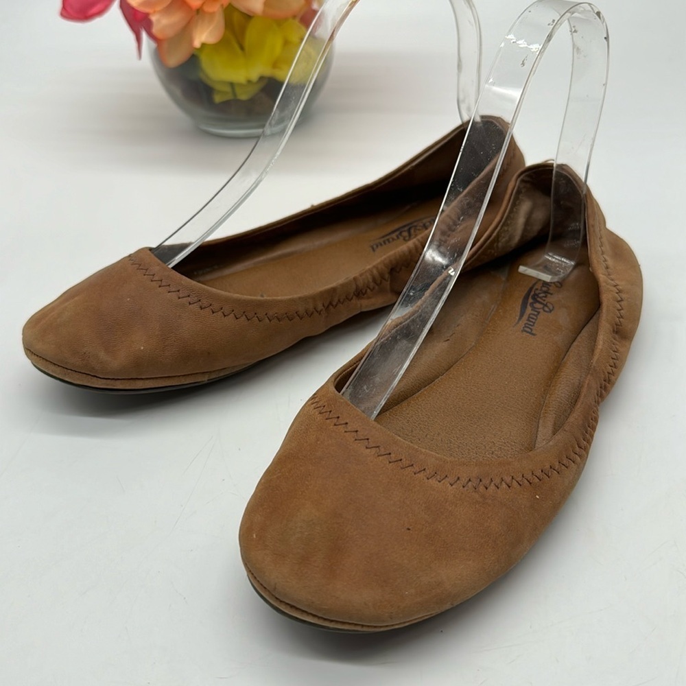 Lucky Brand Tan Leather Ballet Flats Size 7.5 BFL6859C